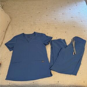 Figs Blue Scrub Set